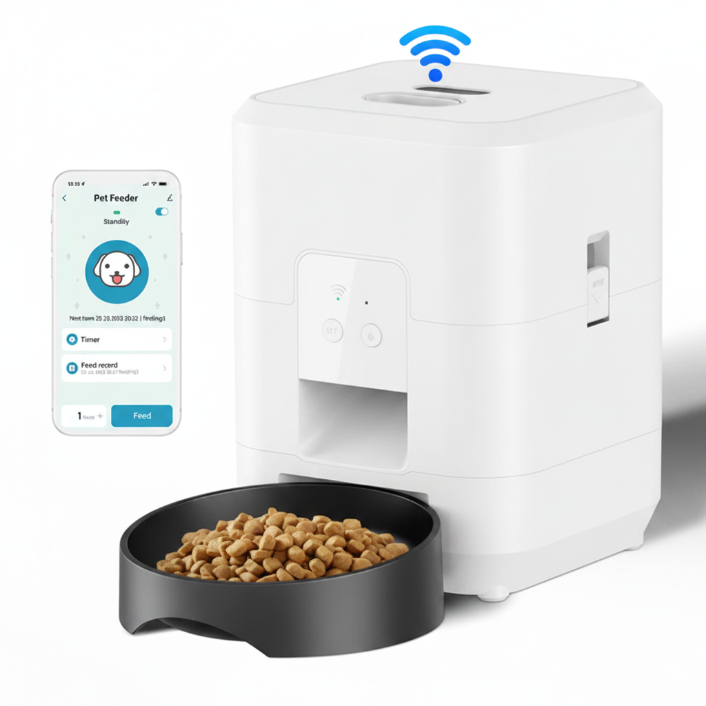 CleanPaw Smart Feeder en blanc
